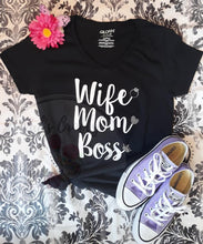 Load image into Gallery viewer, Wife Mom Boss T-Shirt
