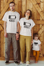 Load image into Gallery viewer, Mom Life, Dad Life, Kid Life Battery T-Shirts

