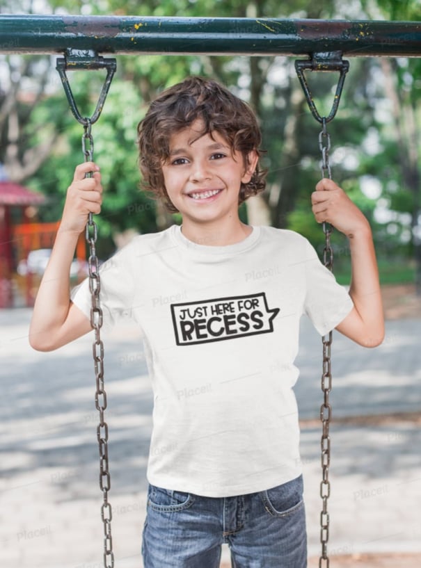 Just Here For Recess Youth T-Shirt