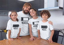 Load image into Gallery viewer, Mom Life, Dad Life, Kid Life Battery T-Shirts
