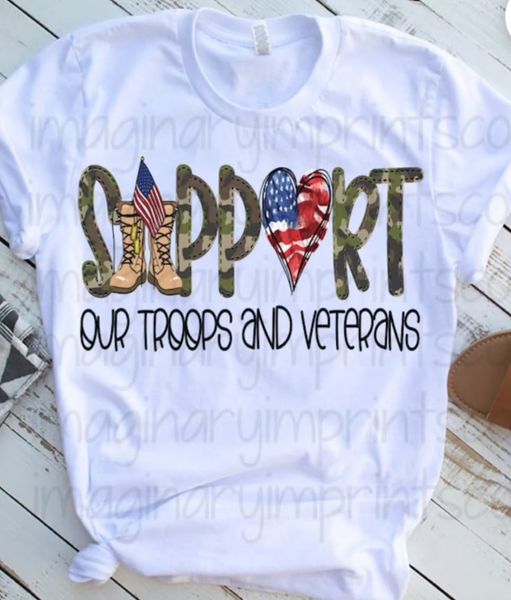 Support Our Troops and Veterans T-Shirt