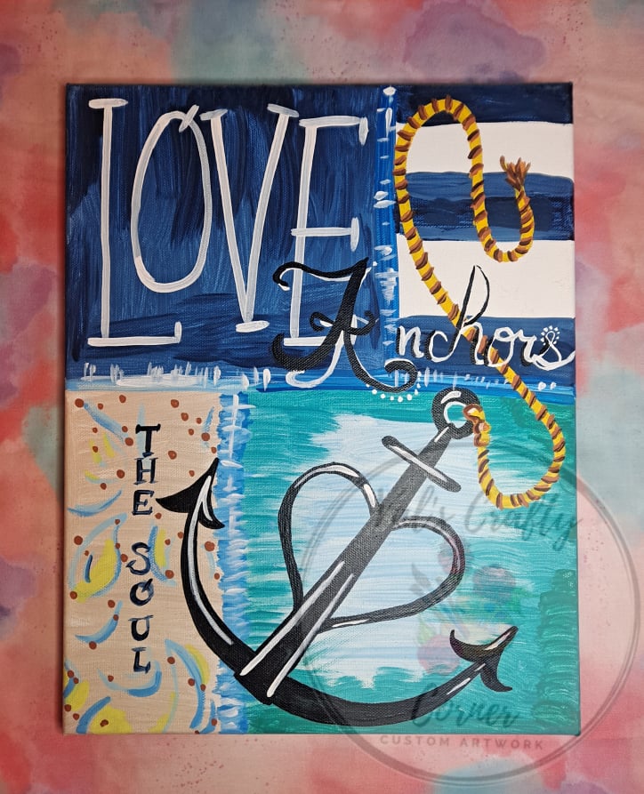 Underwater Love Anchors the Soul Painting