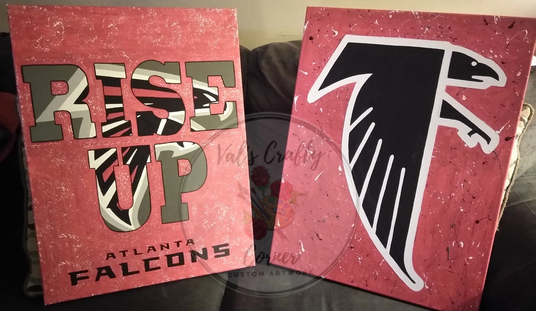 Atlanta Falcons Rise Up Splatter Paintings