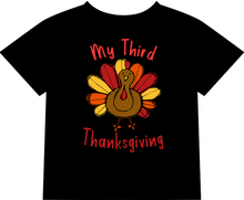 Load image into Gallery viewer, Youth Thanksgiving Doodle Turkey T-Shirt
